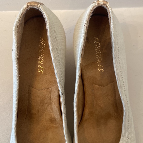 White and gold wedge heels - Picture 6 of 6